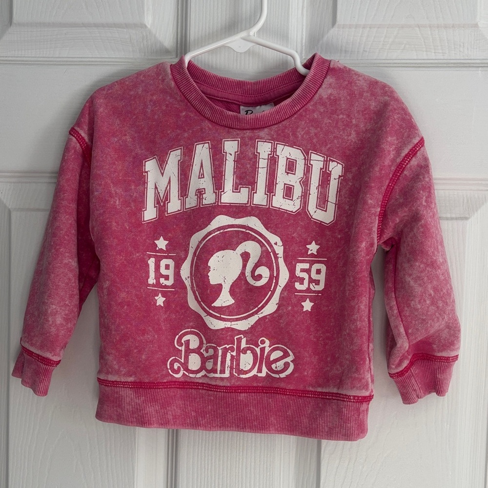 Mattel Barbie Heathered Pink Kids Sweatshirt